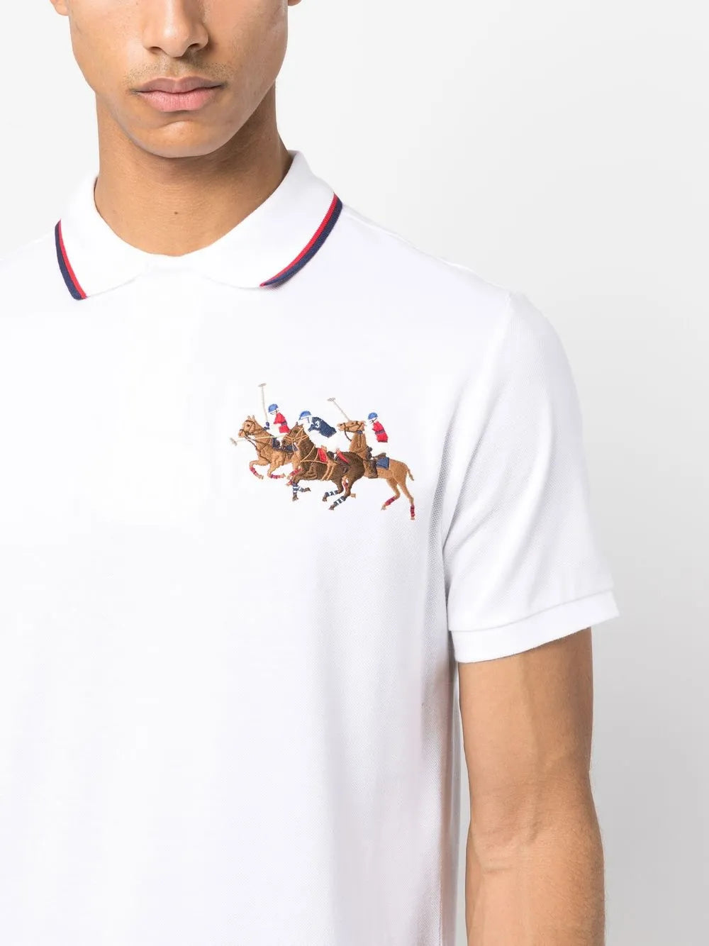 Camisa polo de algodão Triple-Pony