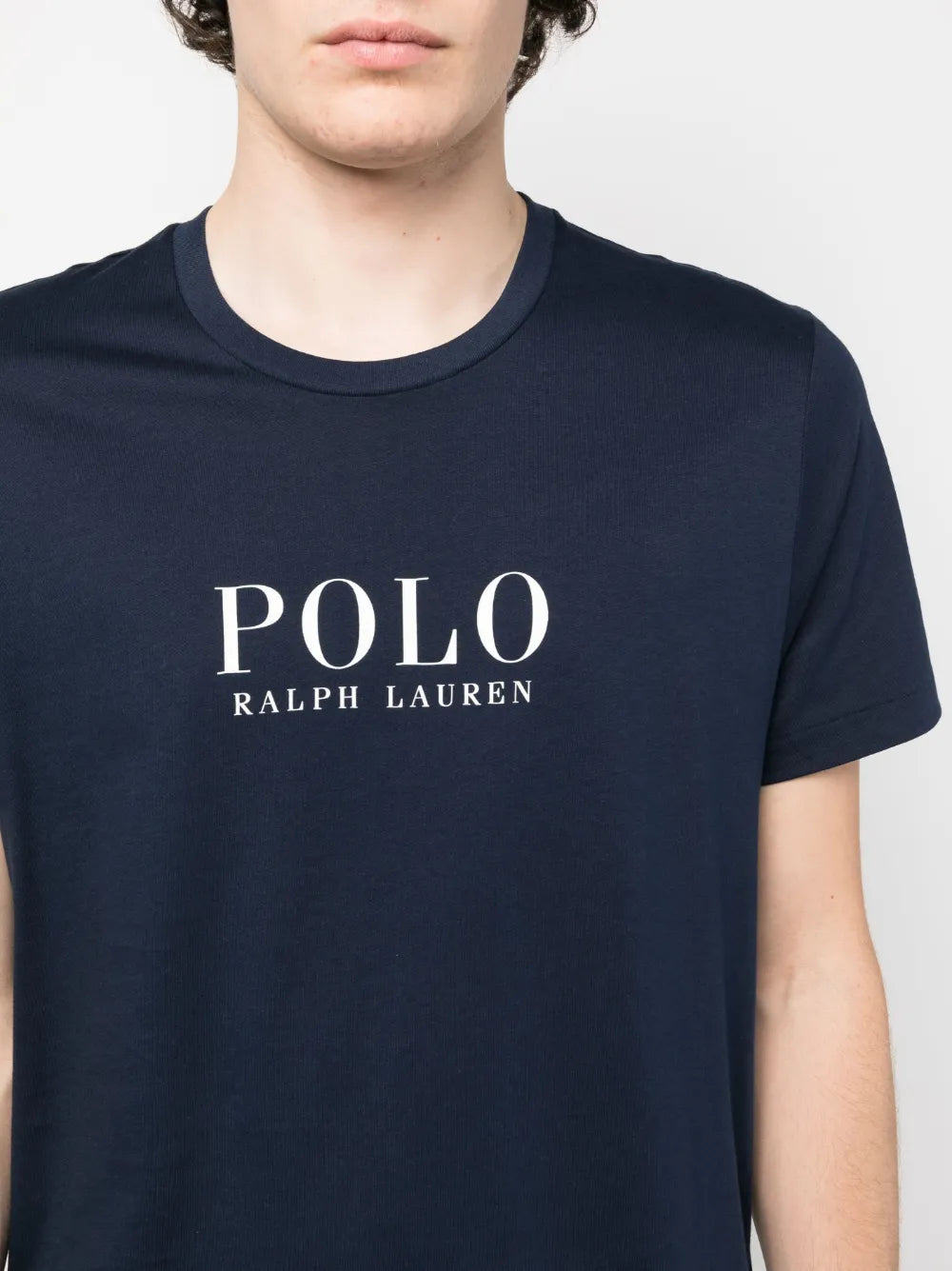camiseta de algodão com estampa de logotipo