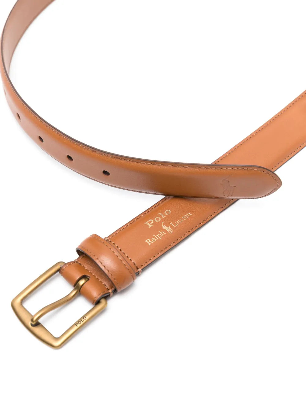 cinto de couro com estampa de logotipo