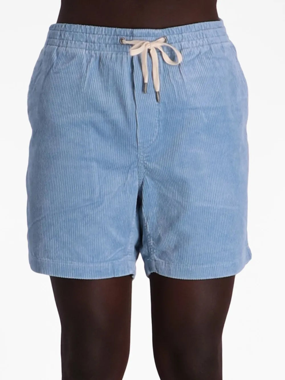 shorts de veludo cotelê com cordão