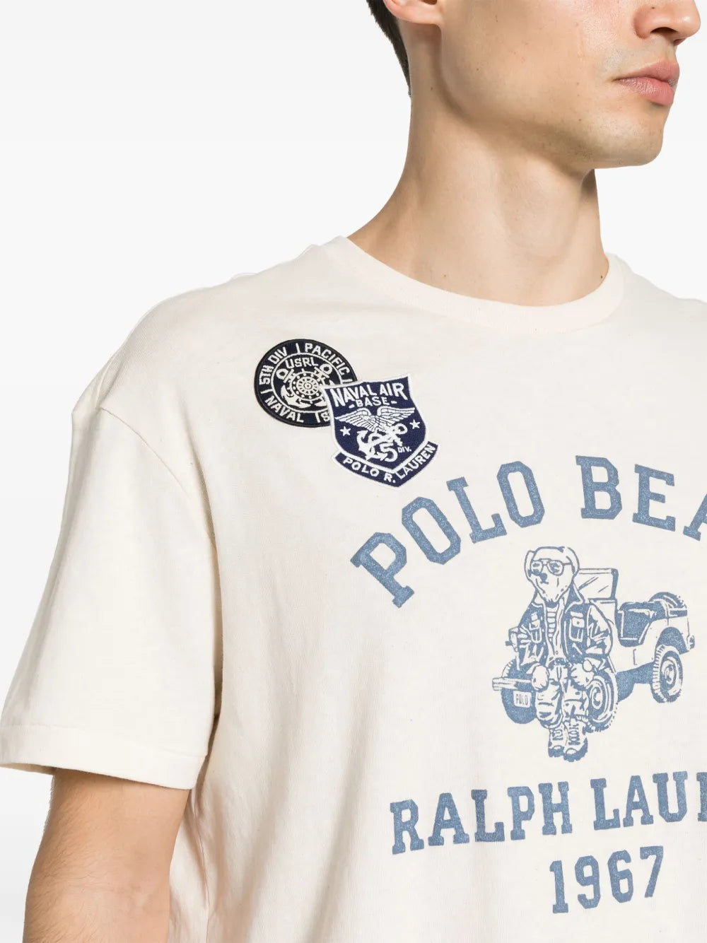 Camiseta Polo com estampa de urso