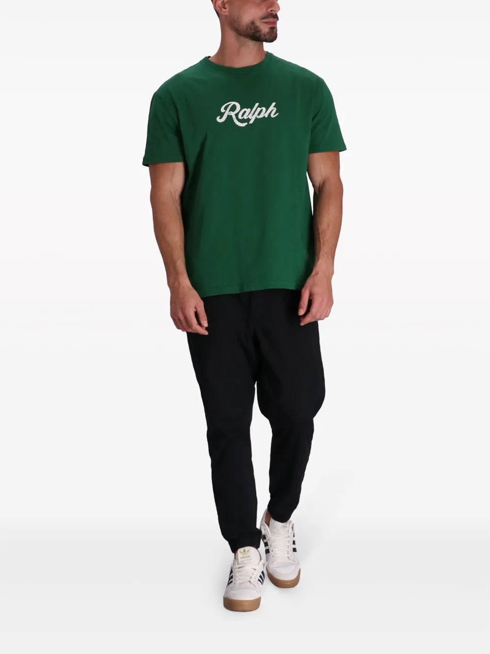 camiseta de algodão com estampa de logotipo