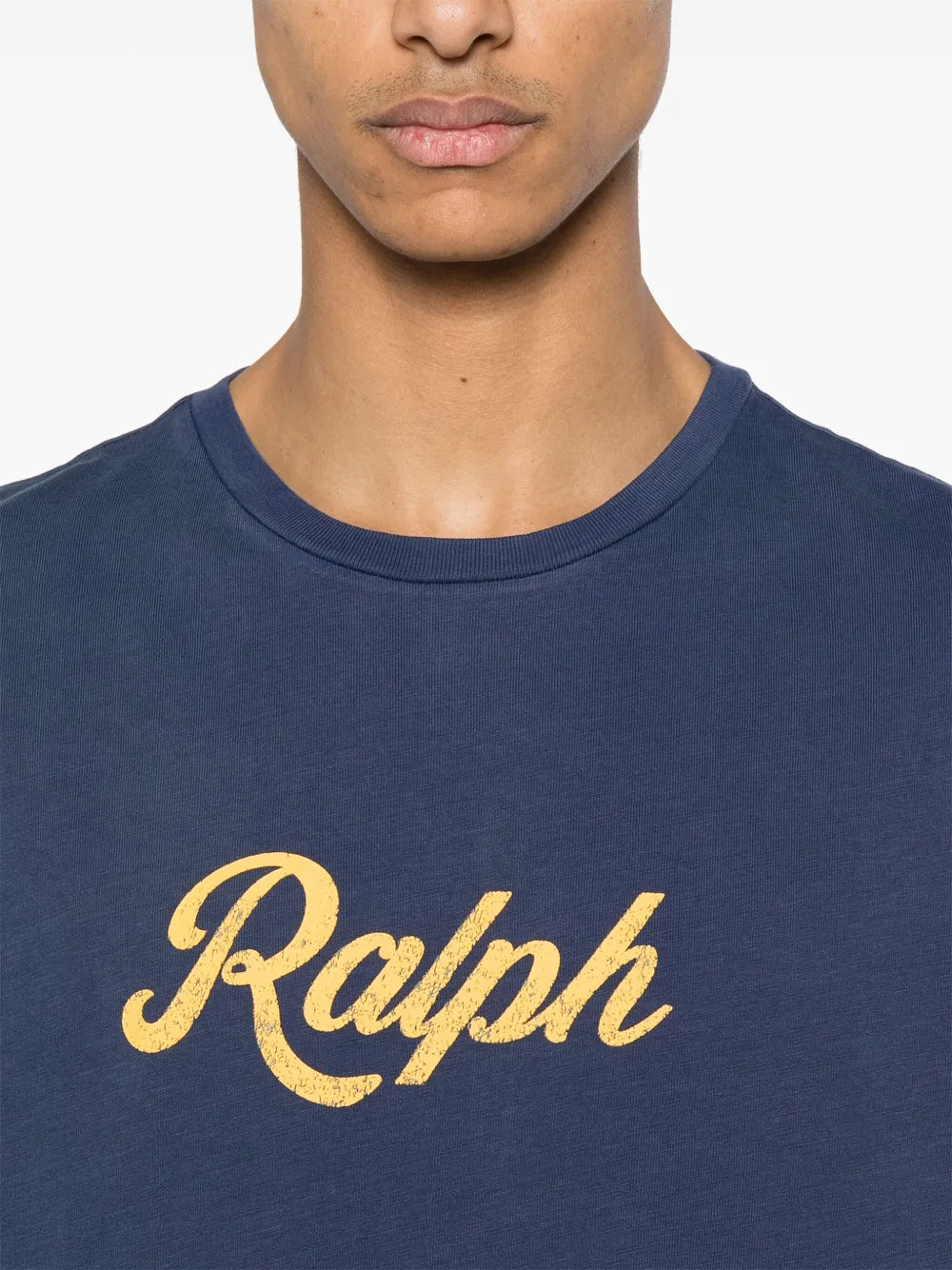 camiseta de algodão com estampa de logotipo