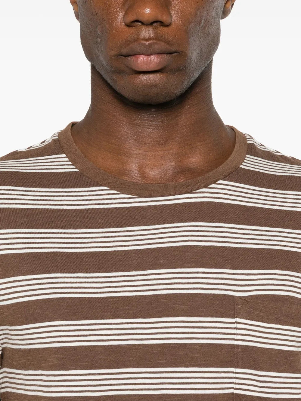 camiseta listrada de algodão