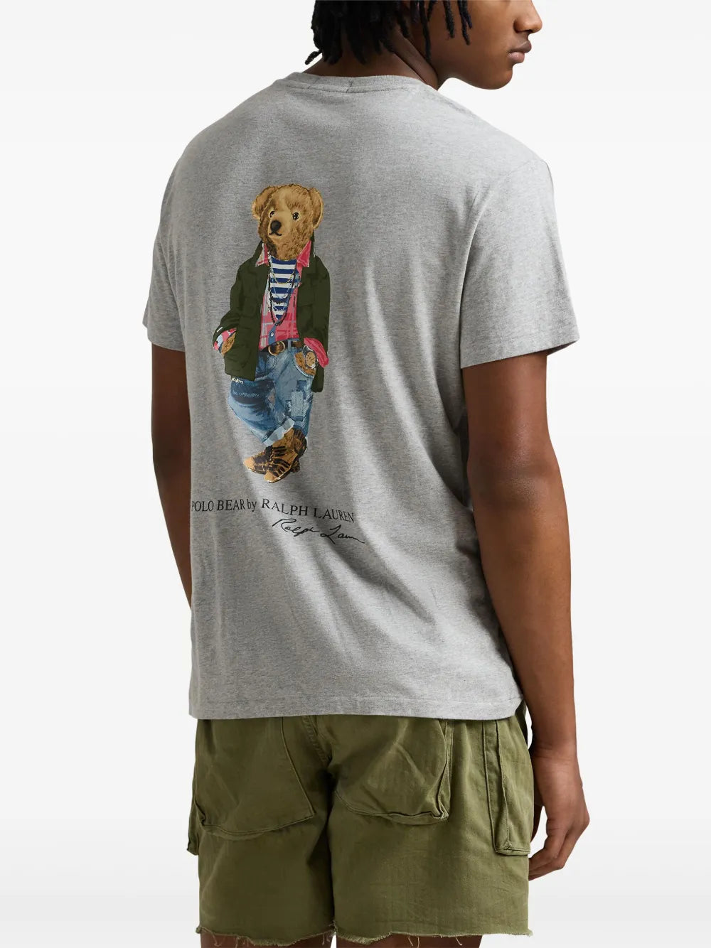 Camiseta Polo com estampa de urso