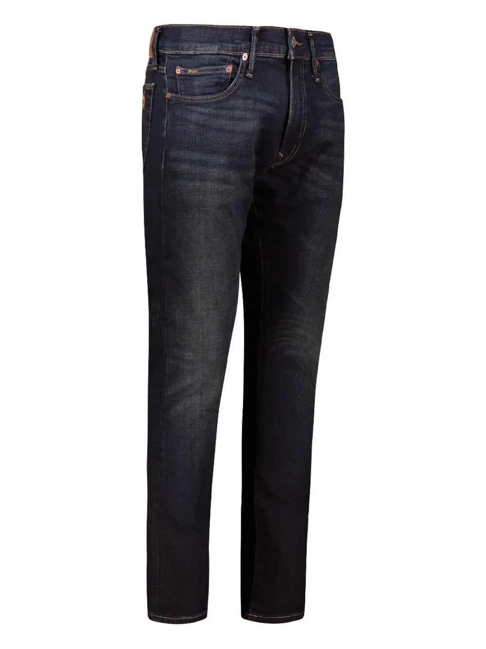 jeans com patch de logotipo