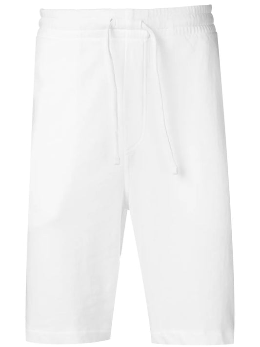 shorts de corrida com logotipo branco