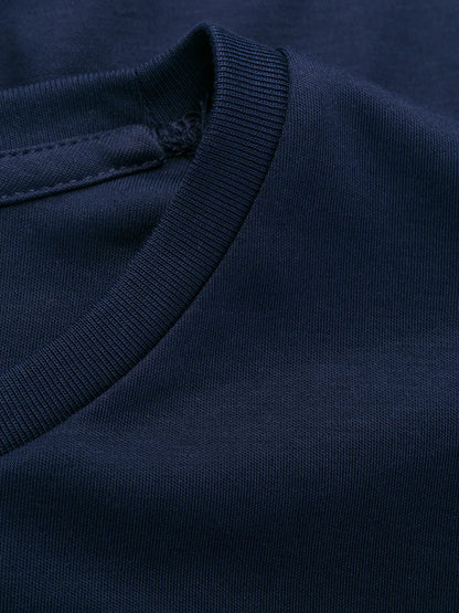 camiseta de manga comprida bordada com logotipo