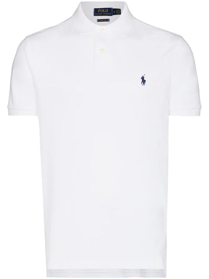 camisa polo com logotipo bordado