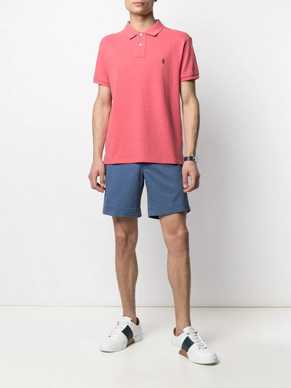 shorts chino de corte reto