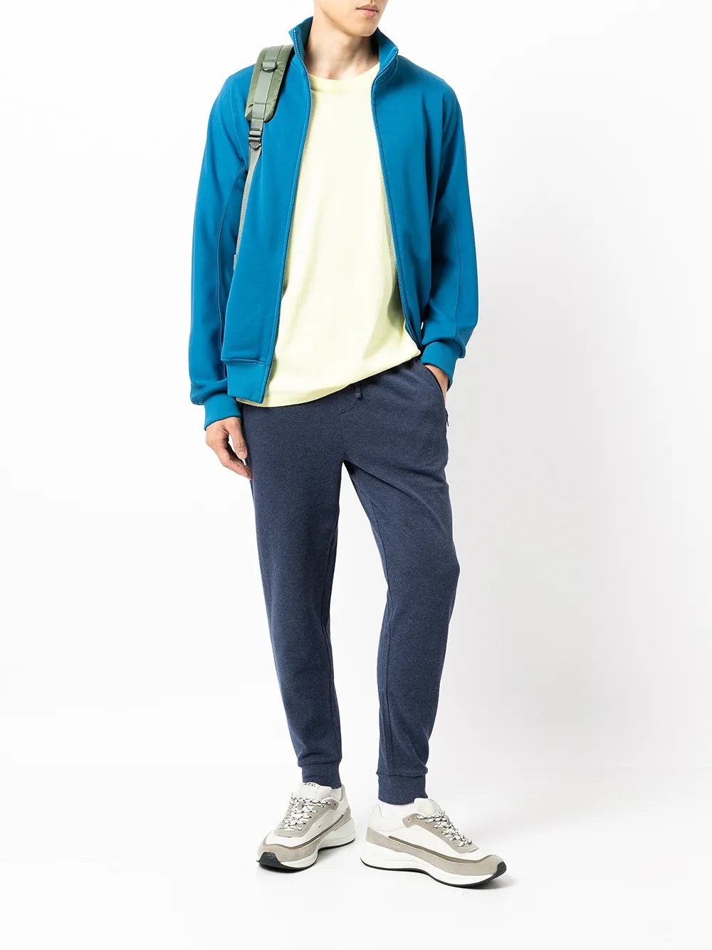 calças esportivas de algodão com malha dupla