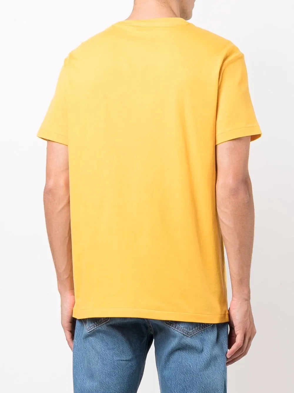 camiseta de manga curta com logotipo bordado