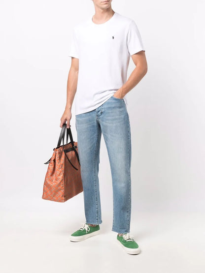 Camiseta de algodão bordada Polo Pony