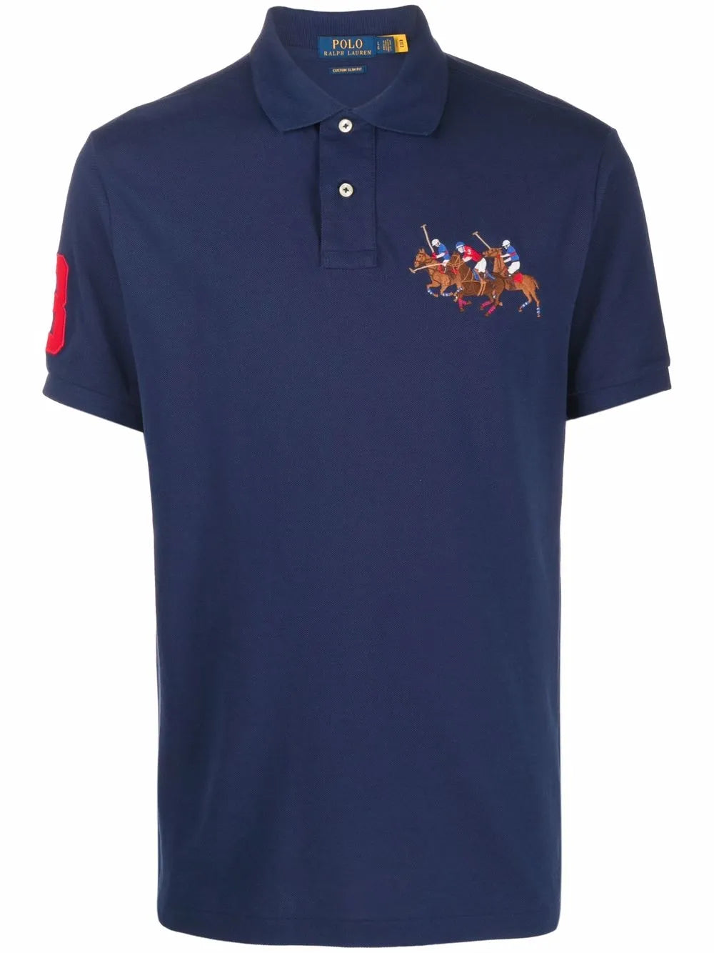 Camisa polo de algodão com motivo Pony