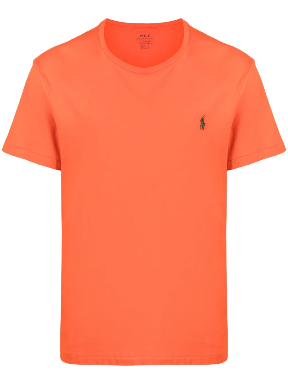 camiseta de manga curta com logotipo bordado