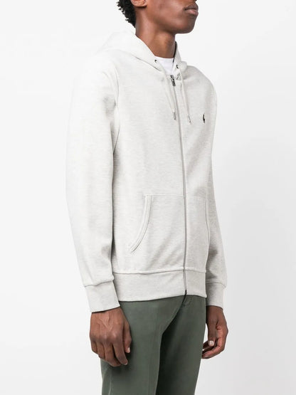 Moletom com capuz e zíper com logotipo de pônei