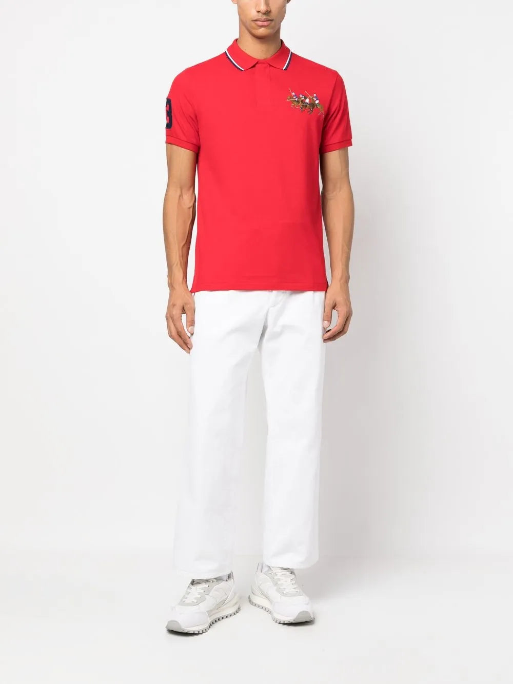 Camisa polo de algodão Triple-Pony