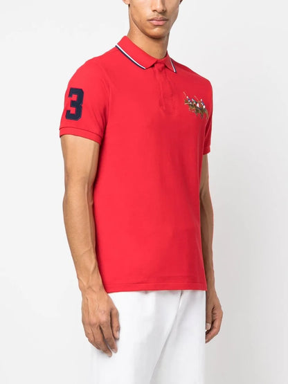 Camisa polo de algodão Triple-Pony