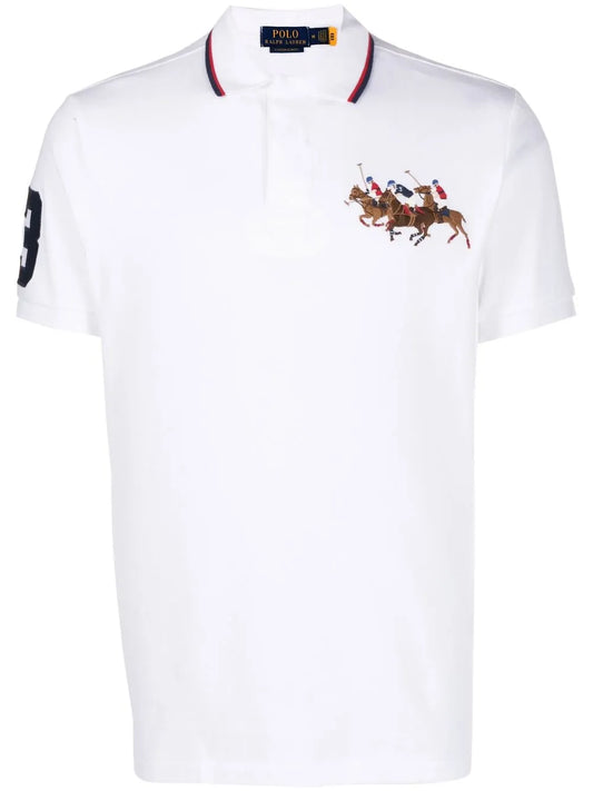 Camisa polo de algodão Triple-Pony