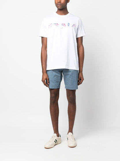 shorts chino de algodão elástico