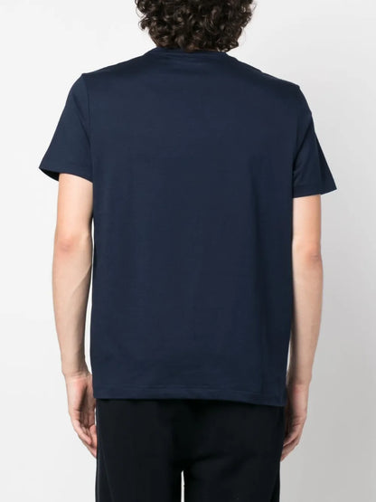 camiseta de algodão com estampa de logotipo