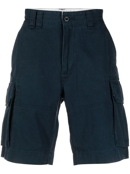 shorts cargo de algodão com patch de logotipo