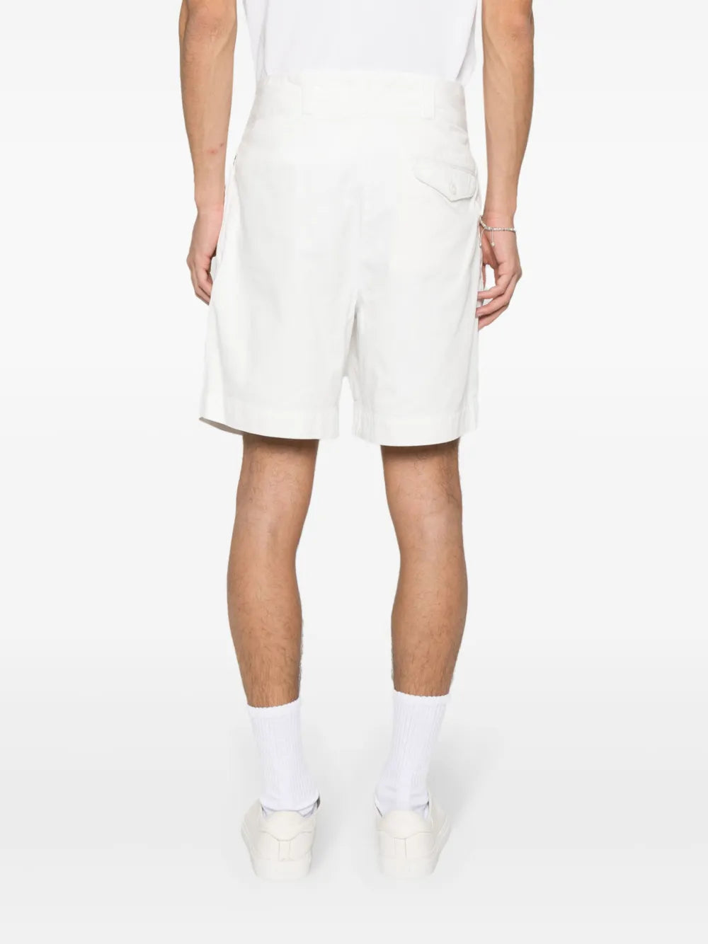 shorts de algodão com cinto