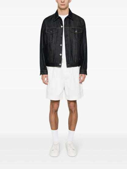 shorts de algodão com cinto