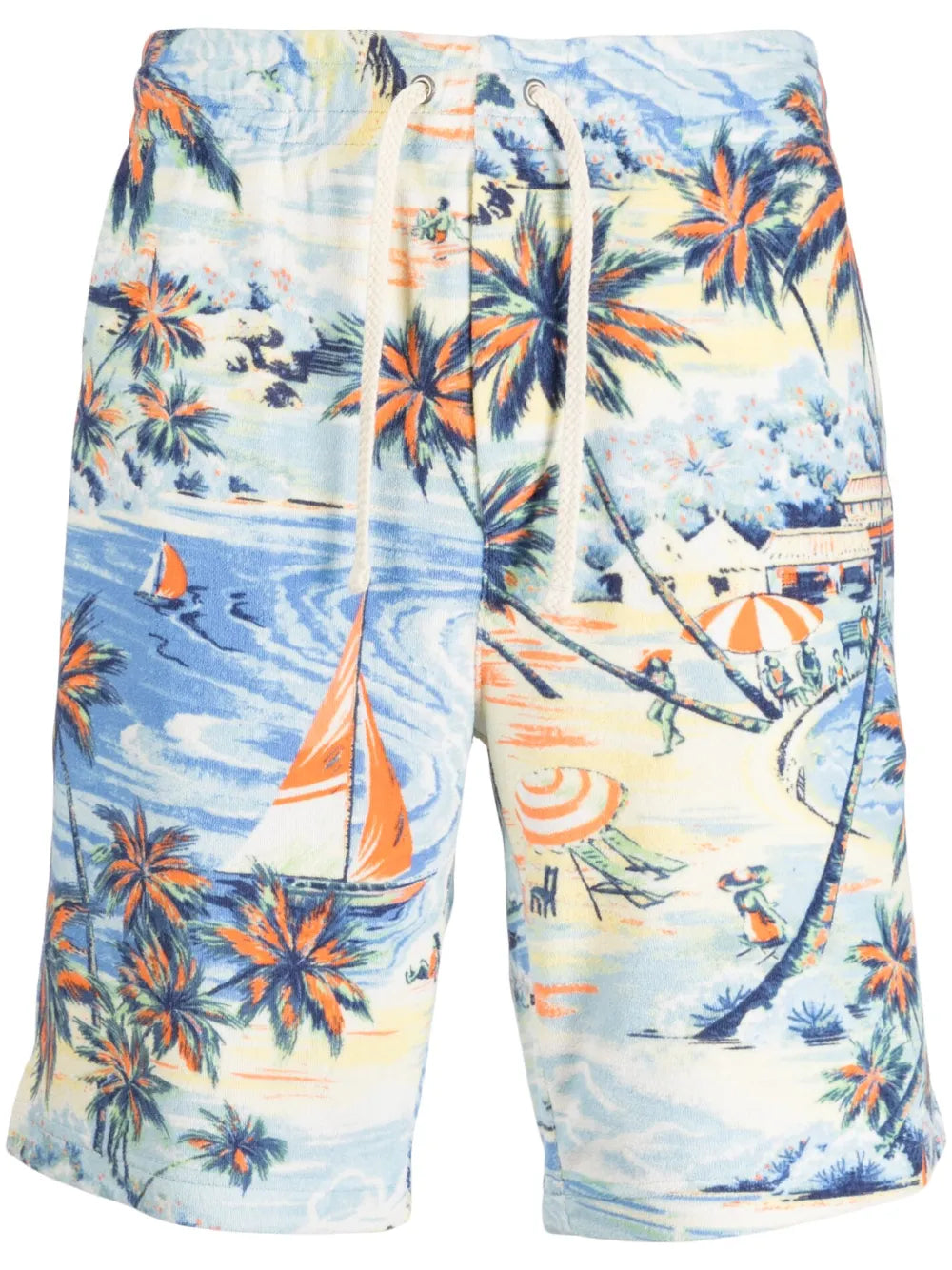 Shorts de corrida Terry Palm-print