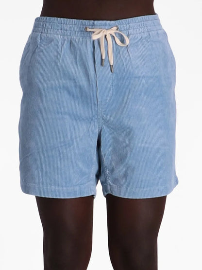 shorts de veludo cotelê com cordão