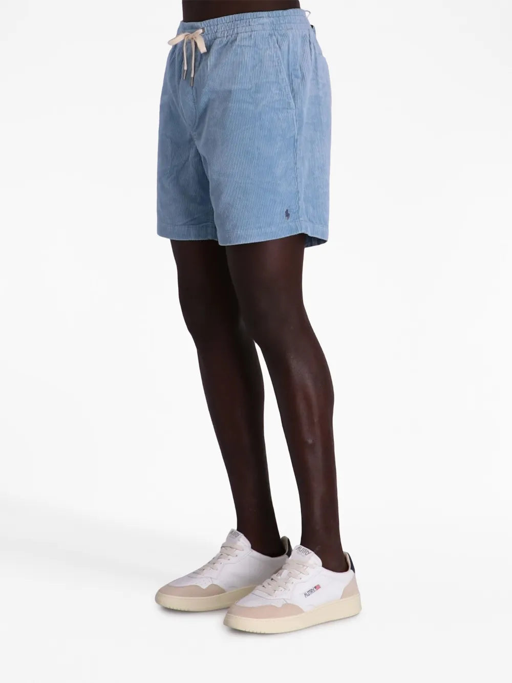 shorts de veludo cotelê com cordão