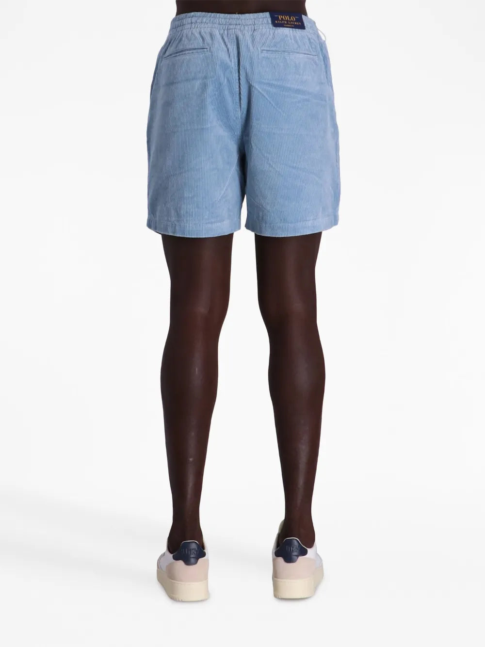 shorts de veludo cotelê com cordão