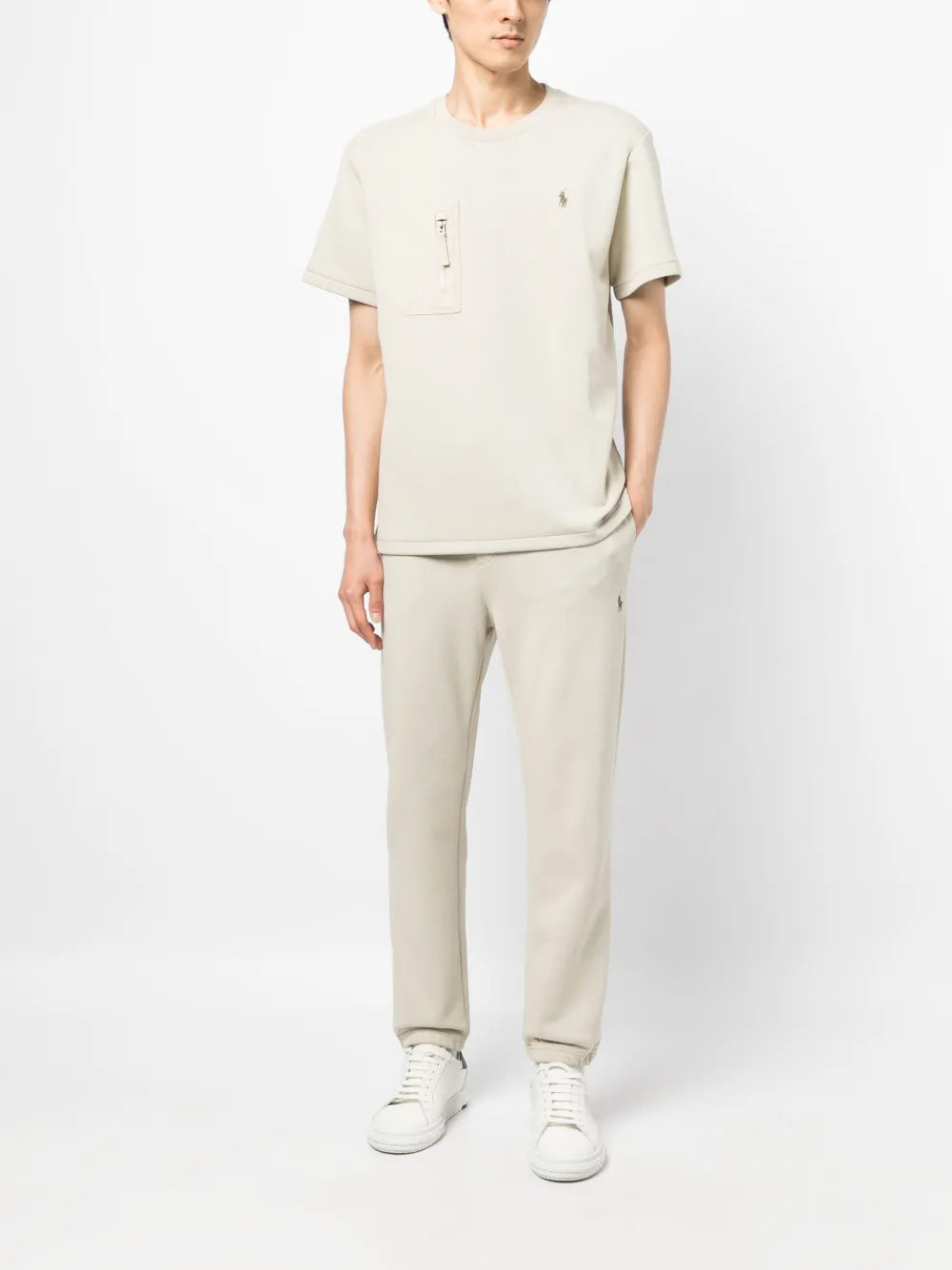 Calça esportiva com cordão bordado Polo Pony