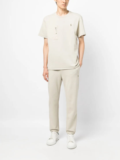 Calça esportiva com cordão bordado Polo Pony