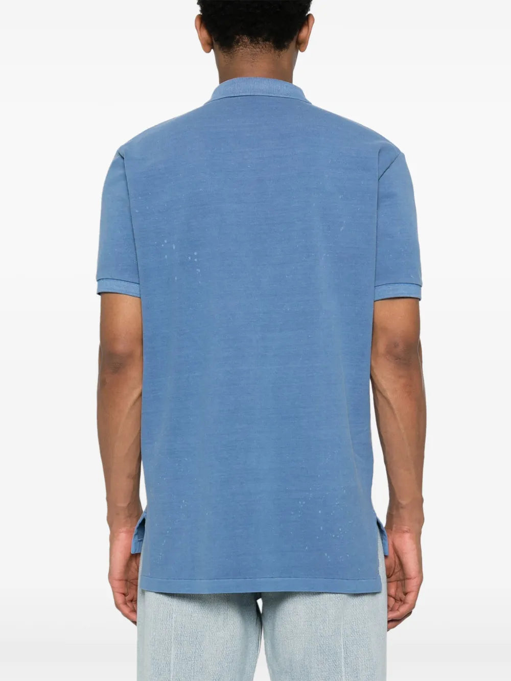 camisa polo de algodão com logotipo bordado