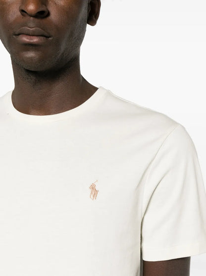 Camiseta de algodão bordada Polo Pony