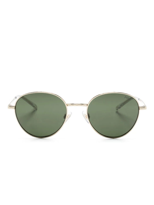 óculos de sol com armação redonda de metal