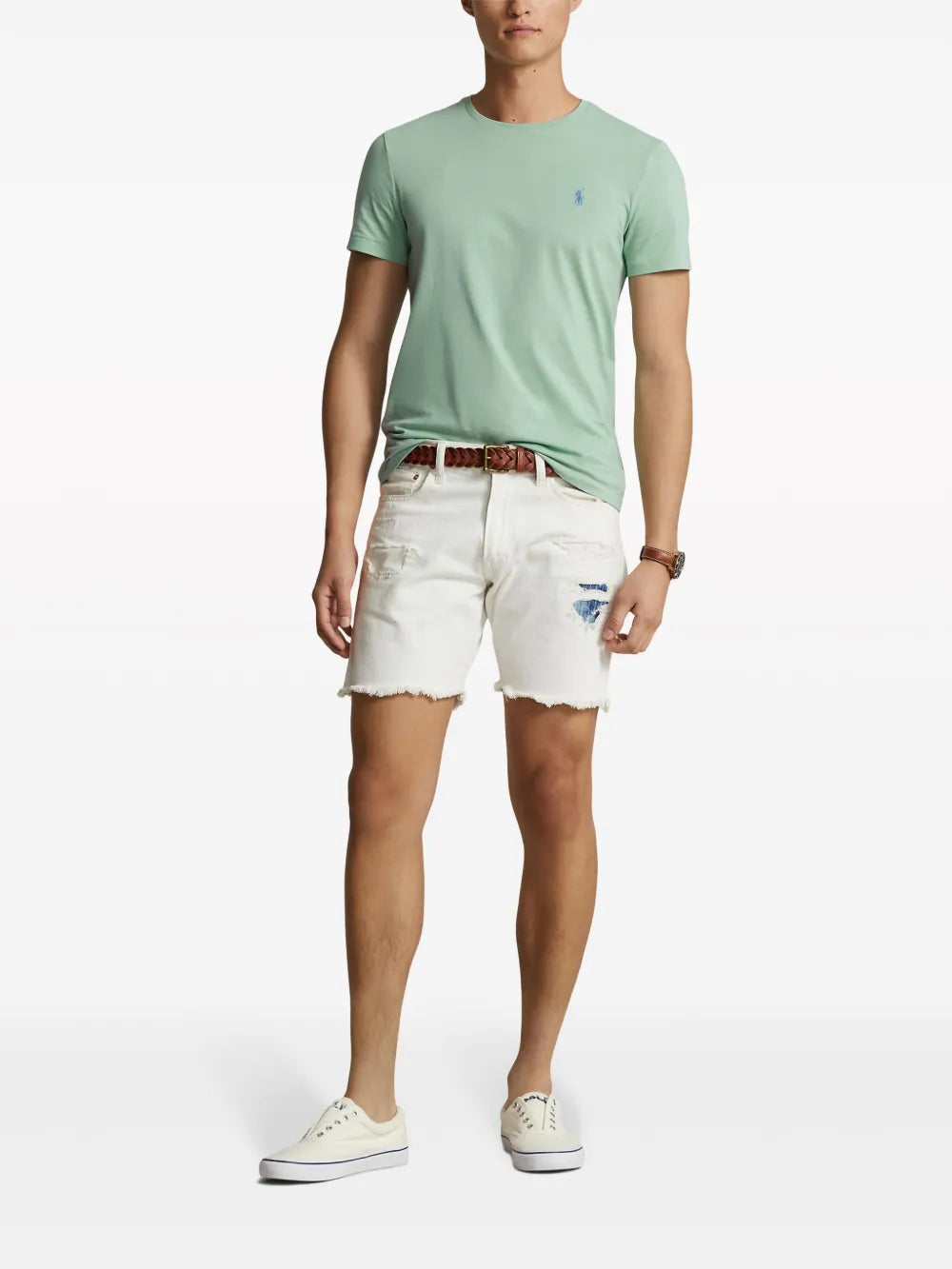 Camiseta de algodão bordada Polo Pony