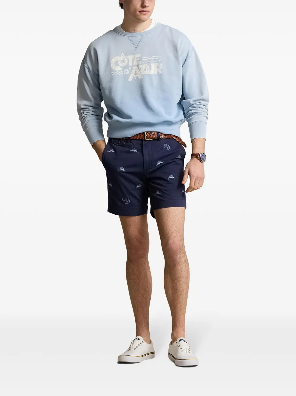 shorts chino bordados