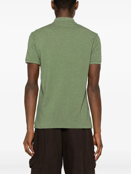 camisa polo piqué com logo bordado