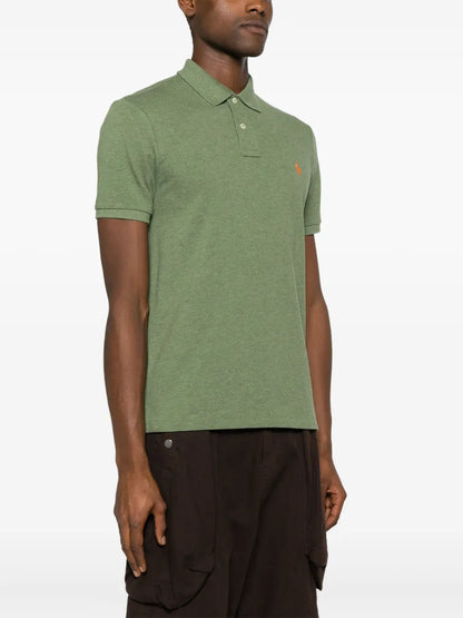 camisa polo piqué com logo bordado