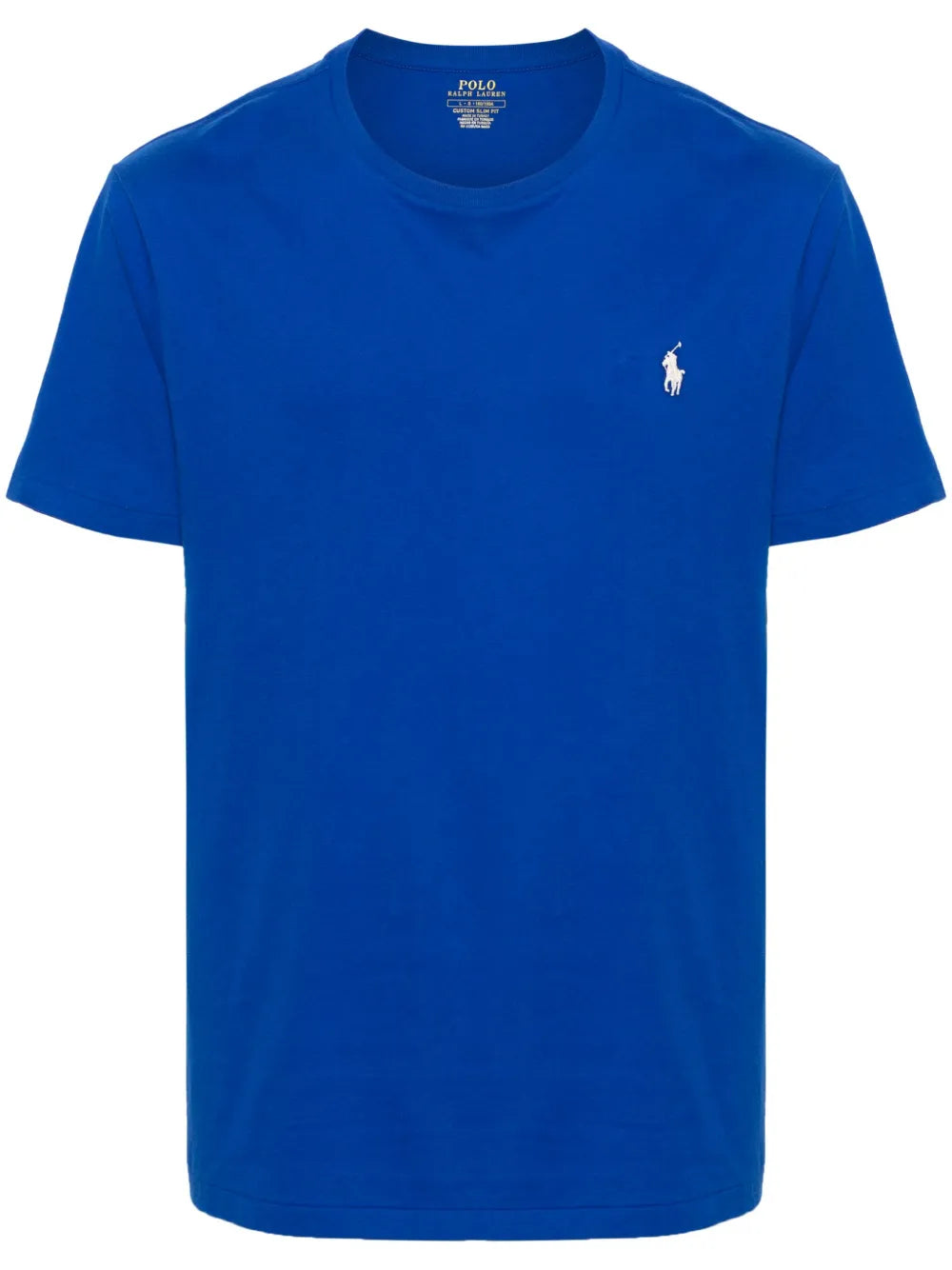 camiseta de algodão com logotipo bordado