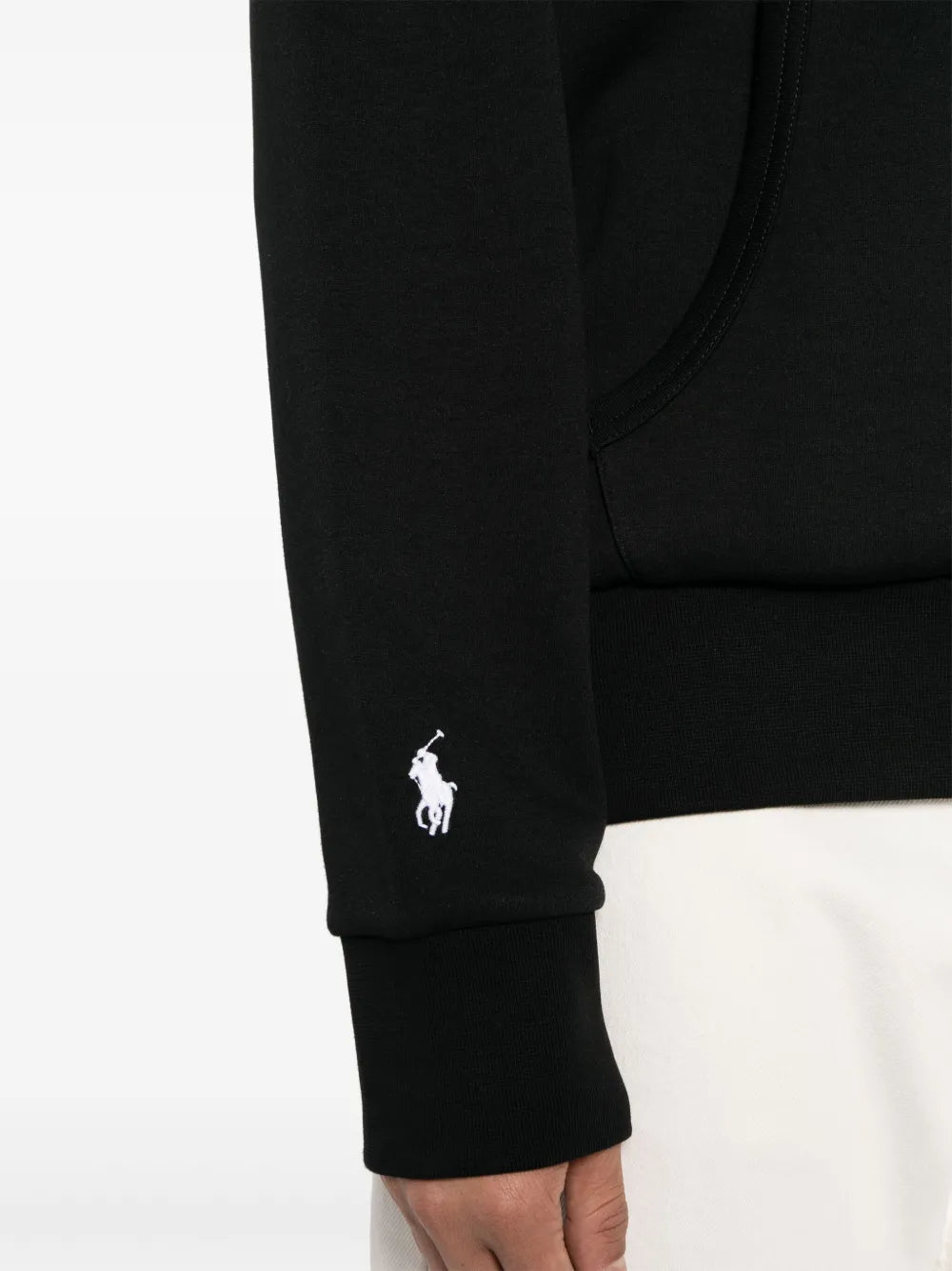 moletom com capuz em mistura de algodão com logotipo bordado