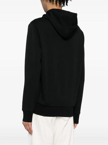 moletom com capuz em mistura de algodão com logotipo bordado