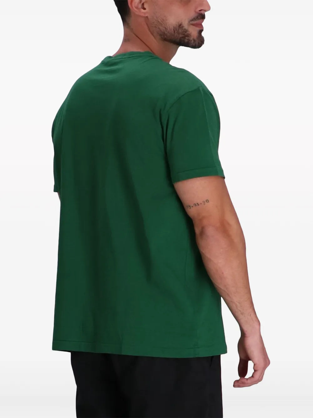 camiseta de algodão com estampa de logotipo