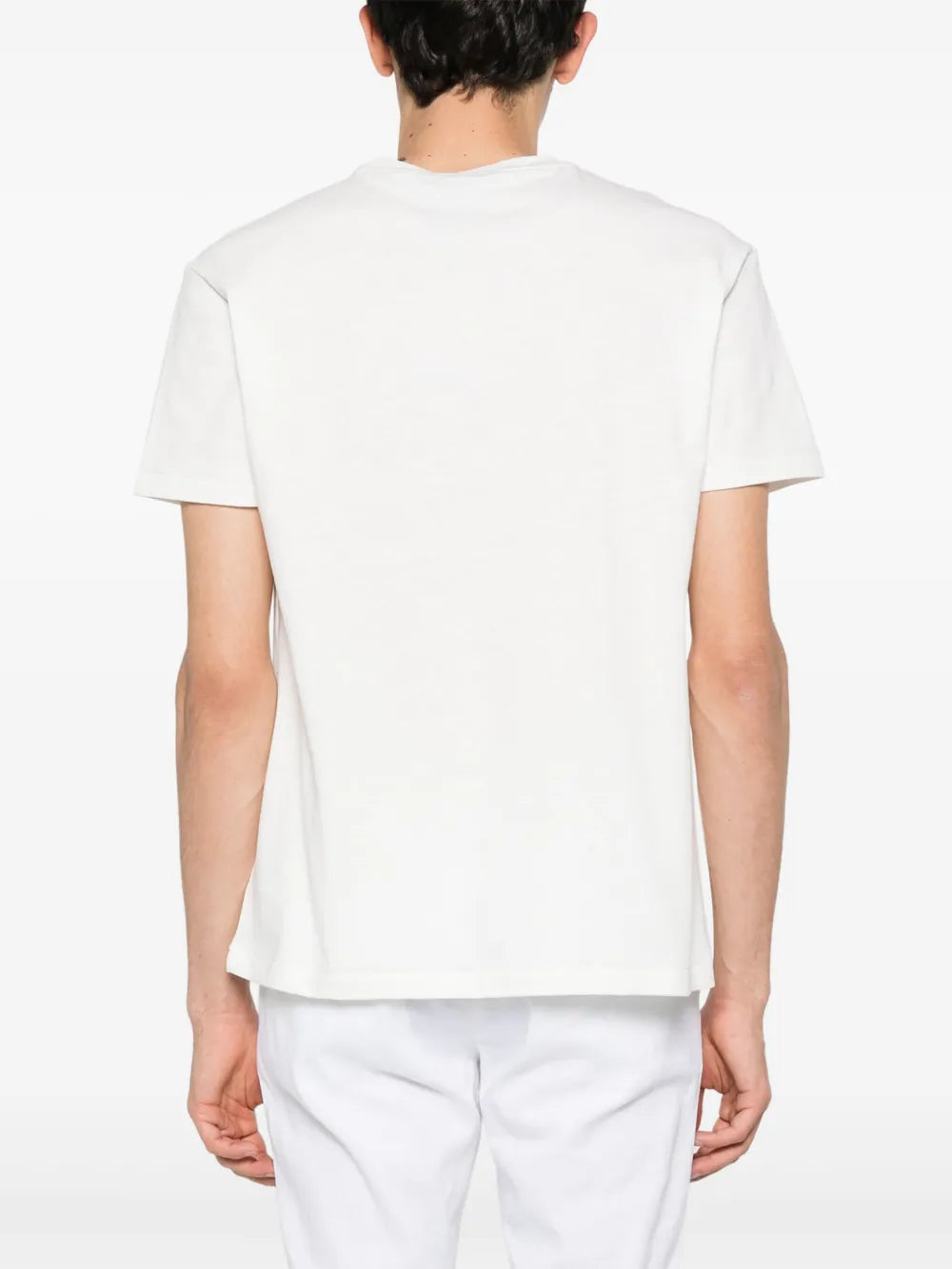 camiseta de algodão com estampa de logotipo