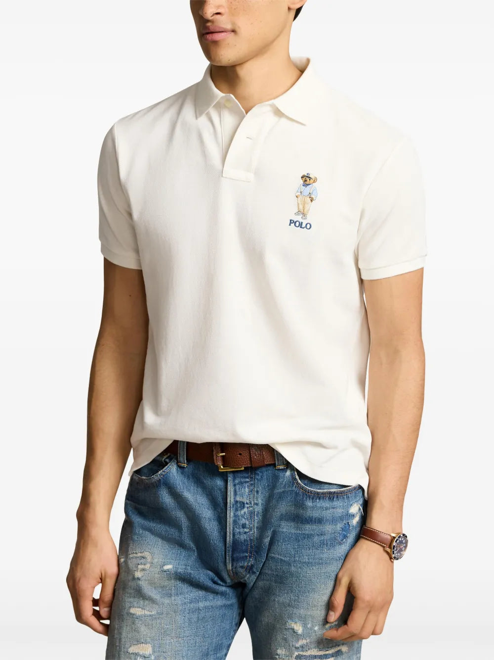 Camisa polo de algodão Polo Bear