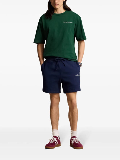 camiseta de algodão com estampa de logotipo