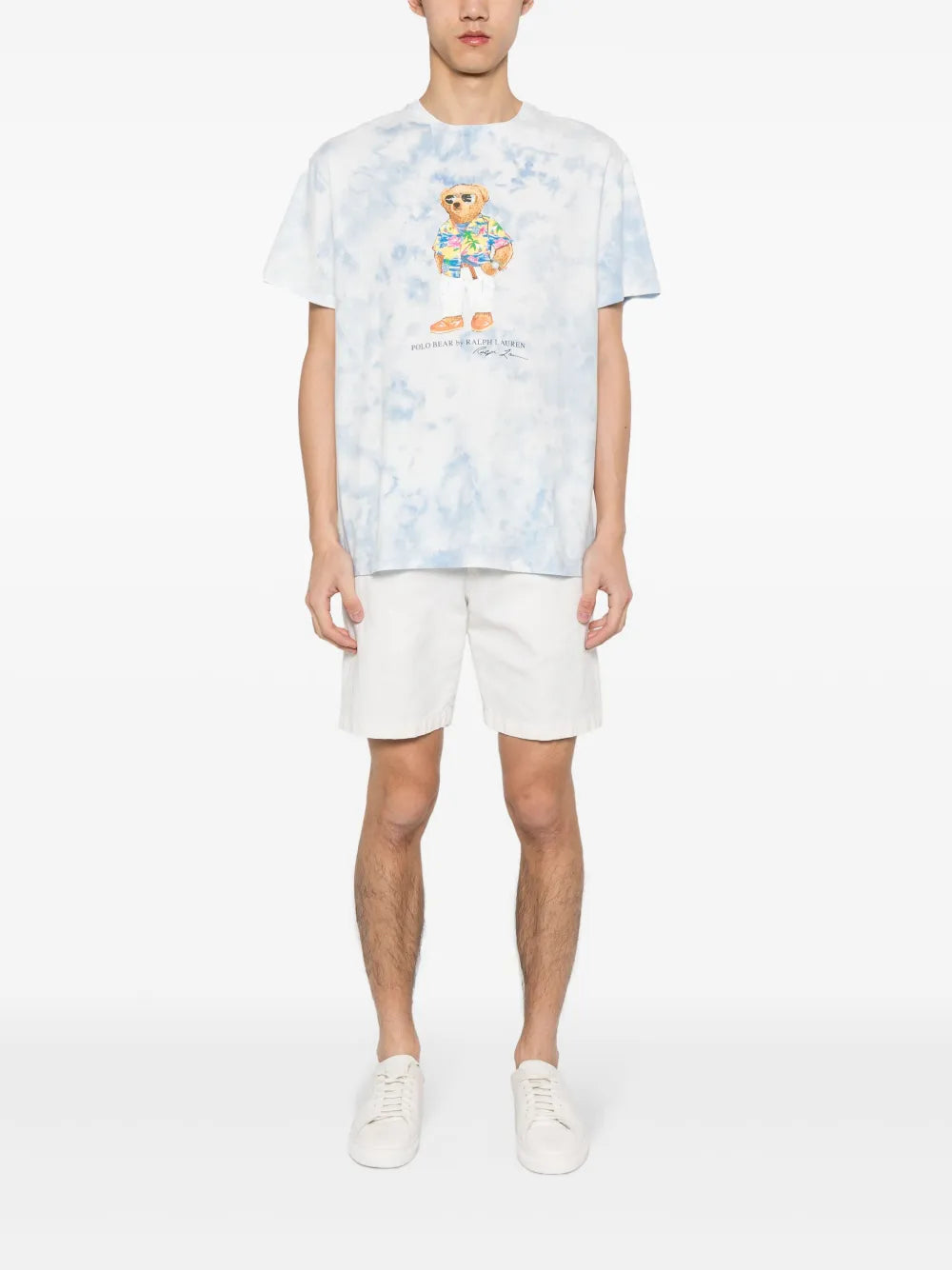 Camiseta de algodão com estampa de urso Polo