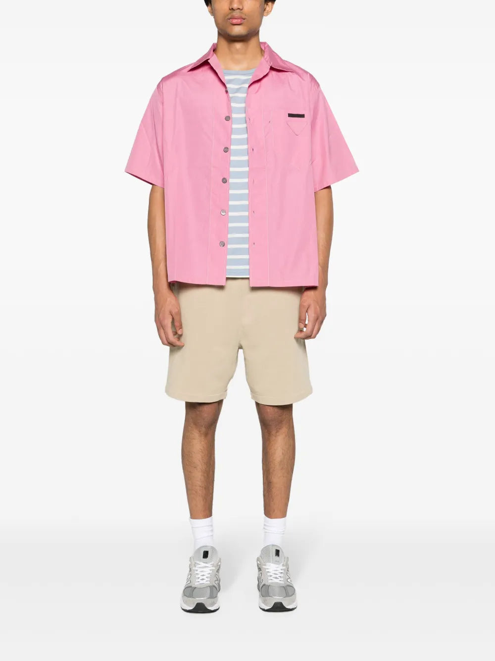 shorts de malha de algodão